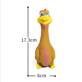 US LOCAL STOCK Hiphoppet New Latex Interactive Dog Chew Toys Cute Duck Shape Squeaky Pet Dog Interactive Boredom Buster Toys (Color: Brown)