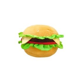 4-in-1 Fast Food Bucket Dog Toy Set, Squeaky Plush Bucket, Fries, Soda & Burger, (Option: Burger)